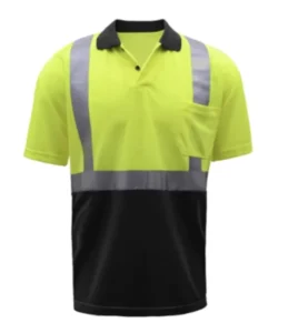 HBC Reflective 100% Polyester Hi Vis Safety Workwear Short Sleeve Men Polo Shirt