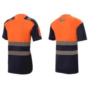 HBC Short sleeved Custom 100% Polyester High Visibility Reflective Breathable Quick Dry Hi Vis Roadway Safety Reflective T Shirt
