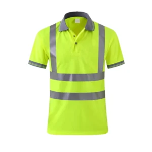 HCLITE Hi Vis Polo Reflection Safety High Visibility Shirt