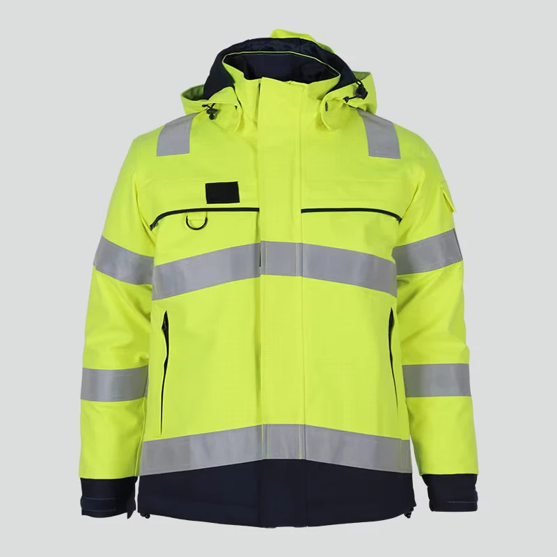HI Vis Waterproof Windproof Winter Welding Jacket With Reflective Tape for Worker