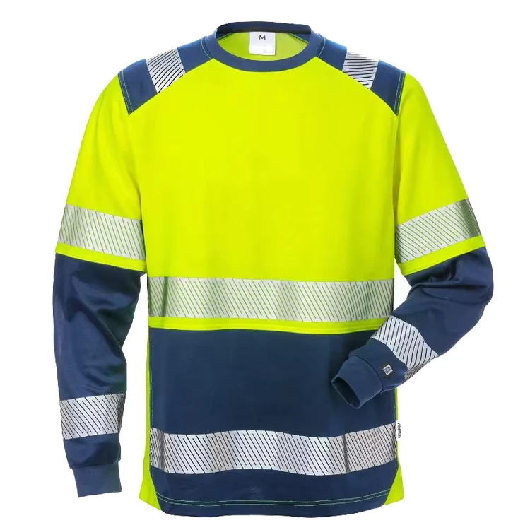 HIGH Visibility Reflective Safety Work Wear Hi Vis Long Sleeve Work Construction Shirt with Reflective Tape
