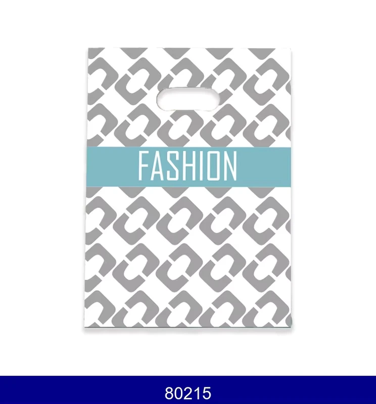 HOYO-Grey-Geometric-Print-Plastic-Merchandise-Bags-Teal-FASHION-Label-Die-Cut-Handle-Bags-for-Small-Business