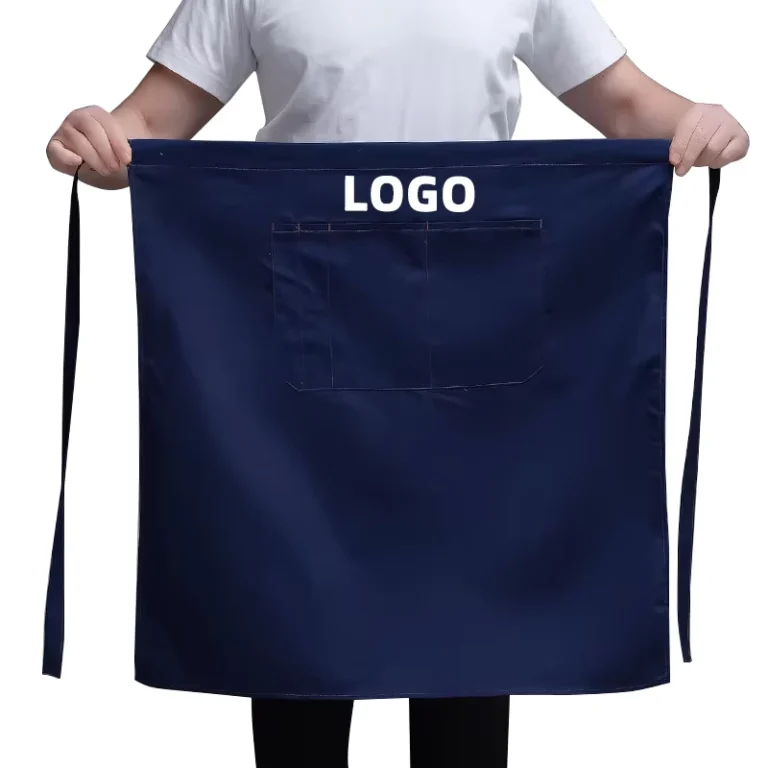 Half-length-Apron-With-Custom-Logo-Restaurant-Farmhouse-Sink-Waitress-and-Bar-Man-Retro-Half-Waist-Short-Canvas-Apron-Black-Grey