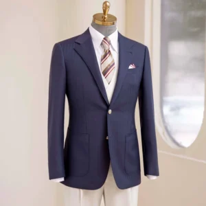 Haute Couture Men’s 100% Wool Bespoke Plus Size Wedding Suit 120 150 Super British Fabric Single Breasted Waterproof Pant Coat