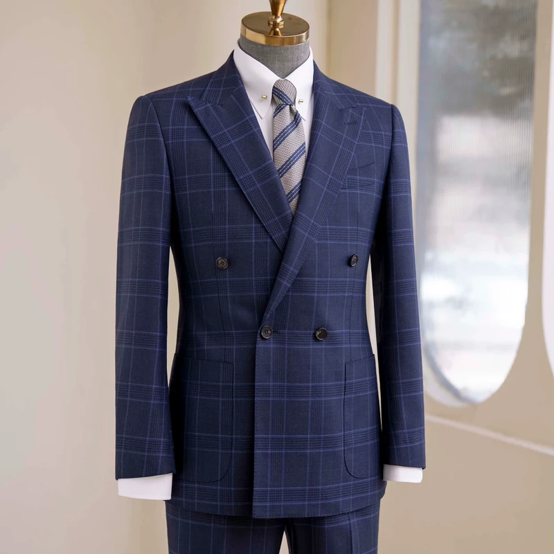 Haute Couture Men's 100% Wool Bespoke Plus Size Wedding Suit 120-150 'Super British Fabric' Single Breasted Waterproof
