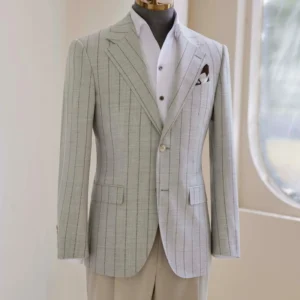 Haute Couture Men’s 100% Wool Bespoke Wedding Suit 120 150 ‘Super British Fabric’ Pant Coat Design Single Breasted Plus Size