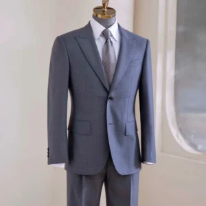 Haute Couture Men’s Bespoke Wedding Suit 100% Wool 120-150 Super British Fabric Single Breasted Pant Coat Design