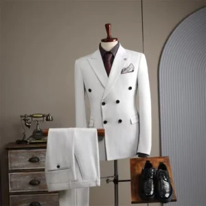 Haute Couture Single-Breasted Tuxedo Groom Suit Two-Button Multi-Color Blazers Breathable Two-Piece Set for Spring/Fall Plus