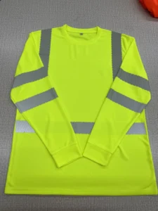 Heat Transfer Safety Men’s Work Hi Vis T shirts Long Sleeve Reflective Safety Shirts Construction Reflective t Shirts
