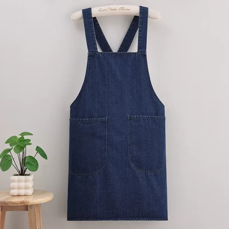 Heavy-Duty-Cross-Back-Unisex-Denim-Kitchen-Apron-with-Large-Pockets-for-Cooking-Baking-Restaurants-and-Bars