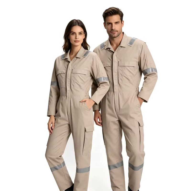 Heavy Duty Workwear Anti Static Overalls Reflective Strips Mining Workshop Logistics Oil Safety Custom