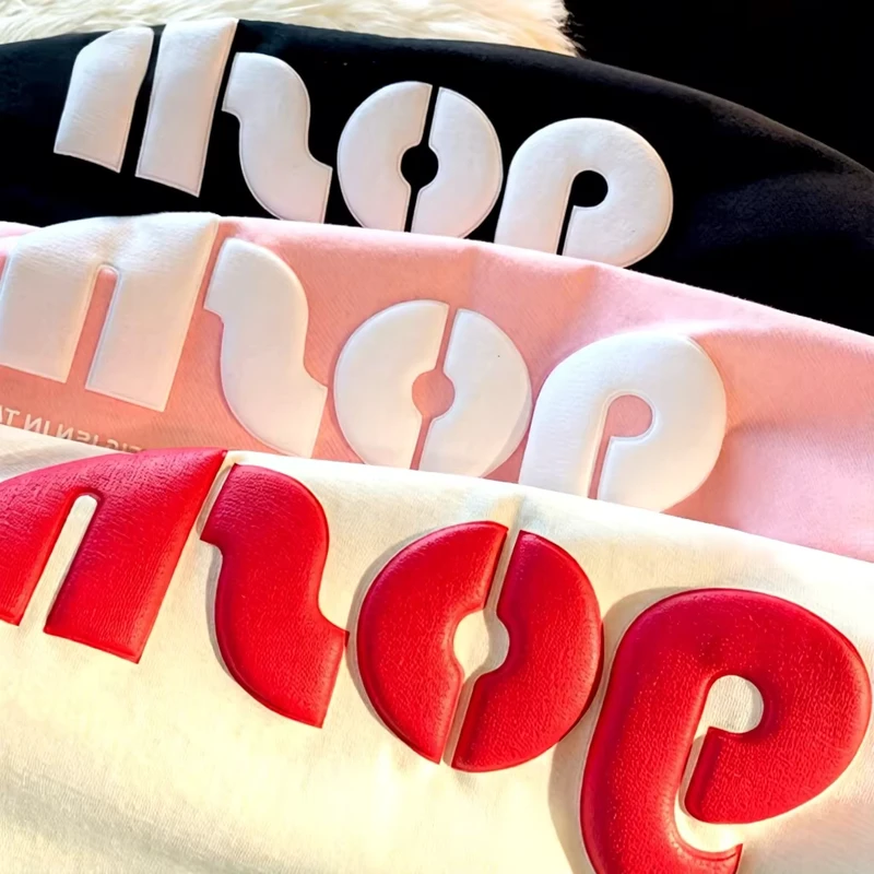 Heavyweight 100% Cotton Oversized Men's T-Shirt 3D Puff Screen Print Logo