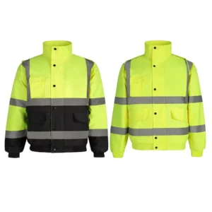 Hi Vis 300D Oxford Workwear Reflective High Visibility Safety Work Clothing ANSI Class 2 EN20471 Certified Waterproof
