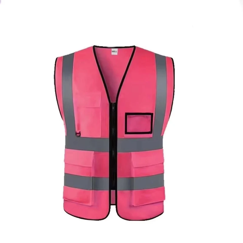 Hi Vis ANSI Class 2 Long Sleeve Lightweight Breathable Safety Shirt Reflective Vest