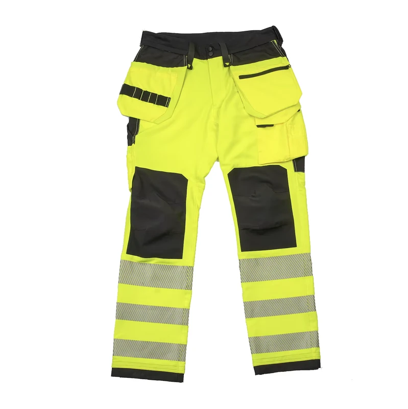 Hi Vis ANSI Class 2 Waterproof Security Uniform Construction Long Sleeve Shirts Breathable Reflective LED Flash Polyester Cotton