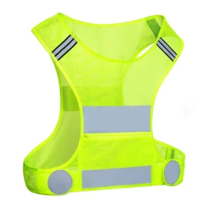 Hi Vis ANSI Class 3 Reflective Bike Safety Vest with Customized Logo Adjustable Fit 100% Polyester for Outdoor Sports