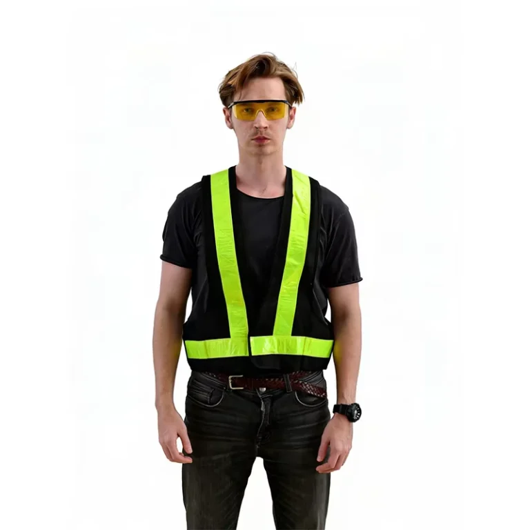Hi-Vis-Black-Vest-Reflective-Safety-Construction-Roadway-Workwear-ANSI-Safety-Vest-with-Custom-logo