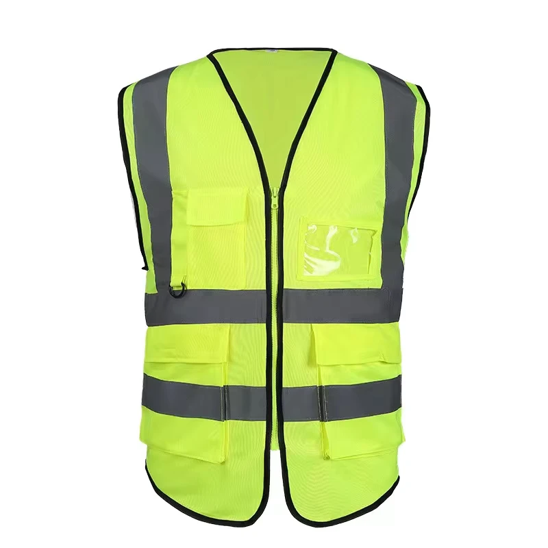 Hi Vis Colorful Polyester Safety Vest Breathable Fluorescent Water Proof Customizable Logo Adult Outdoor Workers