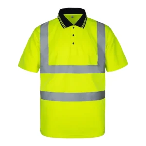 Hi Vis Construction Long Sleeve T Shirt Hi Vis Workwear Reflective Safety Polo T Shirt With Reflective Tapes