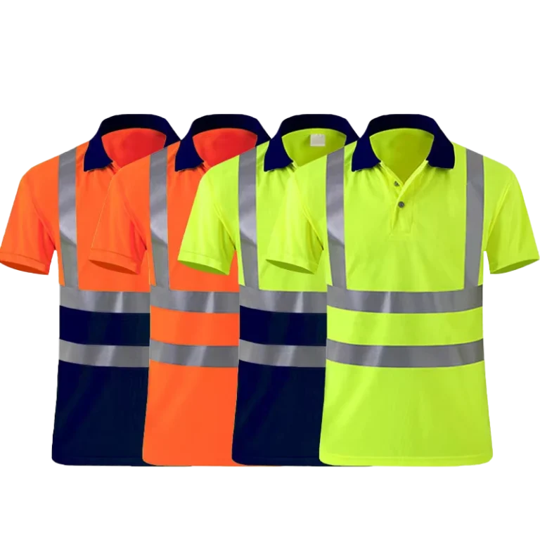 Hi-Vis-Construction-Mining-Unisex-Custom-High-Visibility-Breathable-Work-Shirt-Workwear-100-Polyester-Reflective-Safety-Polo