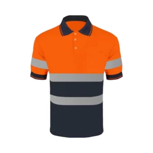 Hi Vis Construction Polo Shirt for Men Reflective Safety Clothing for Work & Outdoor Activities