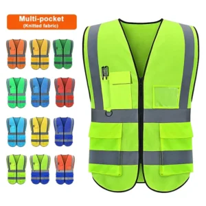 Hi Vis Construction Work Reflective Workwear Safety Vest for Men