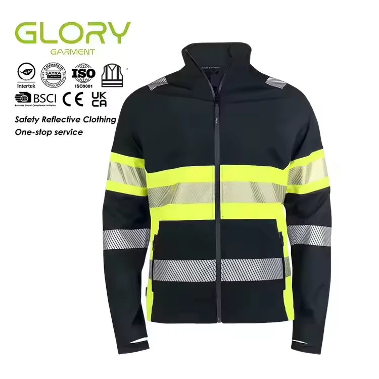 Hi-Vis-Construction-Work-Wear-Waterproof-Lightweight-EN-ISO-20471-Class-2-Safety-Jacket-with-Custom-Logo