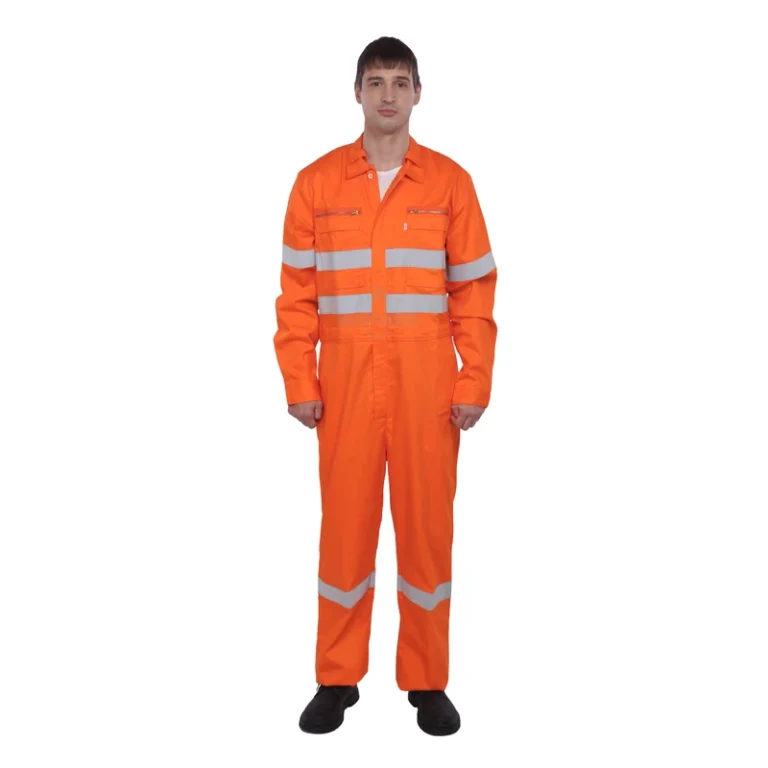 Hi-Vis-Cotton-Flame-Resistant-Boiler-Suit-Safety-Clothing-Reflective-Work-Uniform-Coverall