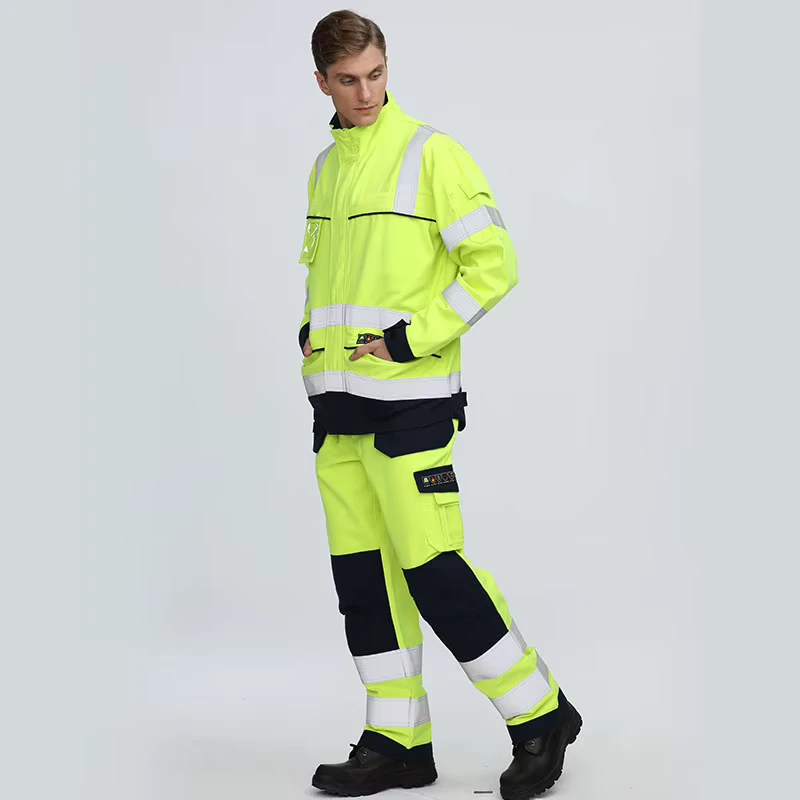 Hi Vis Cotton Welder Working Uniform Suit with Knee Pads
