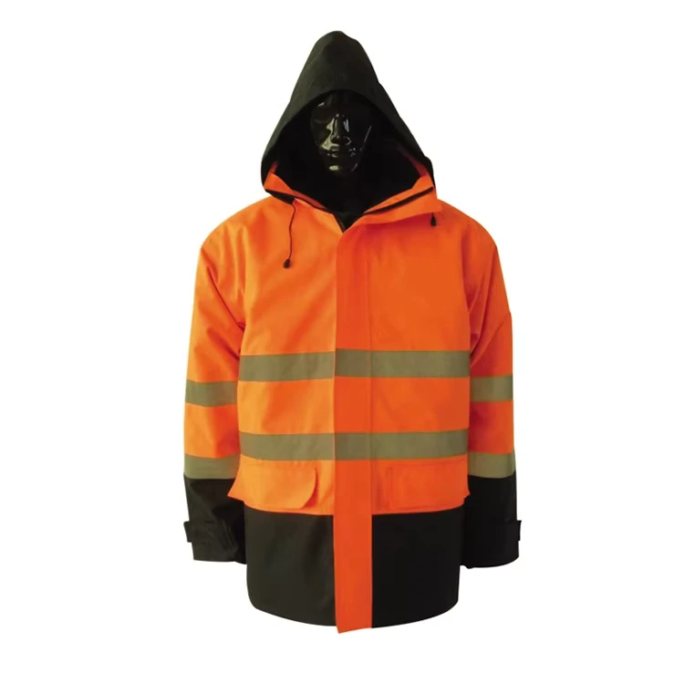 Hi Vis Custom Logo Reflective Safety Jackets with Multiple Pockets