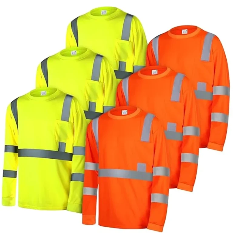 Hi-Vis-Custom-Work-Ware-Shirts-Camisas-De-Construccin-Reflective-Safety-Clothing-Long-Sleeve-Polyester-Work-Shirts-for-Men