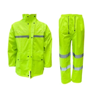 Hi Vis Design High Quality Double Layer Waterproof Oxford Fabric Motorcycle Bicycle Rain Coat Jacket Durable Rain Suit