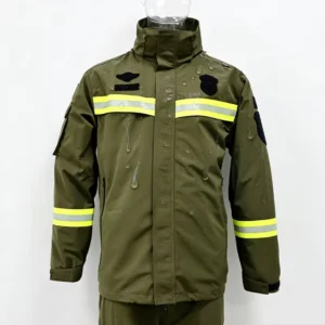 Hi Vis FR Uniforms Suit Work Jacket and Pants Waterproof Flame-retardant Workwear Safety Clothing with Reflective Tape