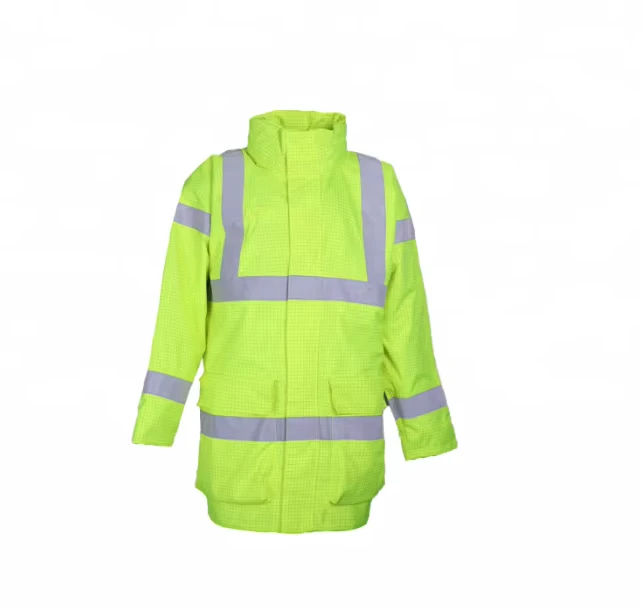 Hi-Vis-Flame-Retardant-Antistatic-Multi-Lite-Waterproof-Safety-Rain-Jacket-ANSI-Class-2-EN-ISO-20471-Certified-Customizable-Logo