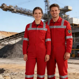 Hi Vis Flame Retardant Cotton Anti Acid Industry Oil Gas Mining Coverall Reflective Work Wear Suit Safety Fireproof FR Overall