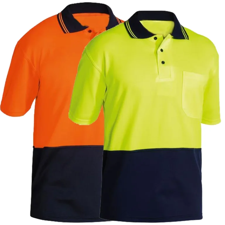 Hi-Vis-High-Visibility-Reflective-Safety-Short-Sleeve-Shirts-Orange-Fluorescent-Polo-T-Shirt-1