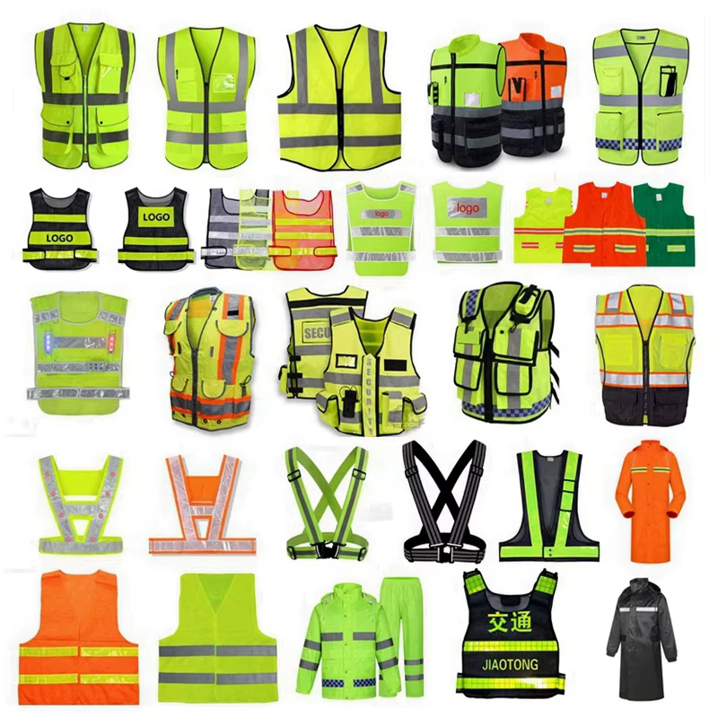 Hi Vis Long Sleeve Reflective Safety Vest for Men's Construction Work