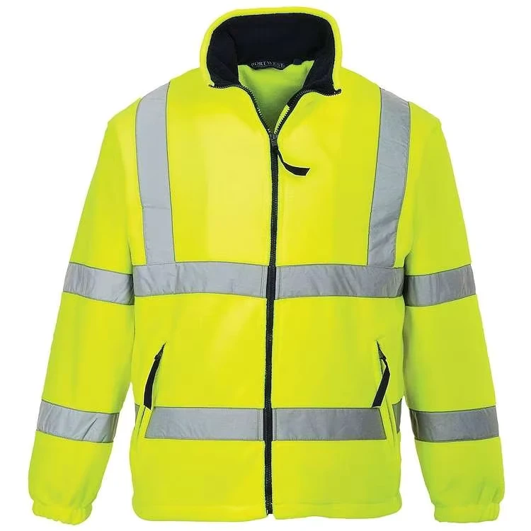 Hi-Vis-Mesh-Lined-Fleece-Waterproof-Work-Construction-Working-Jacket