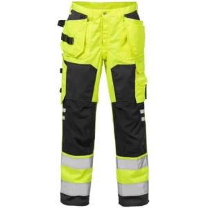 Hi Vis Multi pockets Safety Pants High Visible Working OEM Industrial Trousers Safety Reflective Work Pants for Men