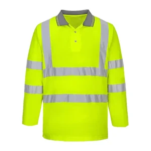 Hi Vis Polo Shirts Long Sleeve T Shirts Workwear Safety Reflective Tape Construction Tshirts