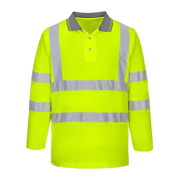 Hi-Vis-Polo-Shirts-Long-Sleeve-T-Shirts-Workwear-Safety-Reflective-Tape-Construction-Tshirts