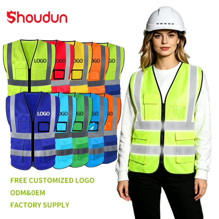 Hi-Vis-Polyester-Breathable-Fluorescent-Reflective-Safety-Vest-for-Adults-Class-2