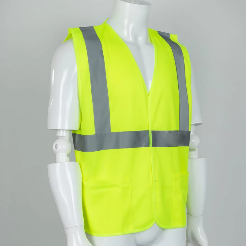 Hi Vis Polyester Security Vest Uniform with Reflective Features for Construction