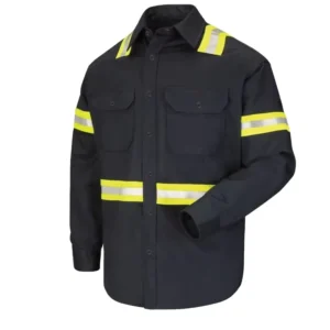 Hi Vis Protection Safety Jacket Workwear Polyester Cotton Industrial Safety Jacket Workwear
