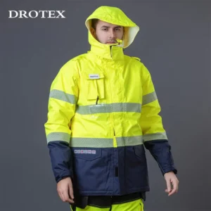 Hi Vis Reflective ANSI Class 3 Workwear Jacket Waterproof Safety Work Jacket For Men Women