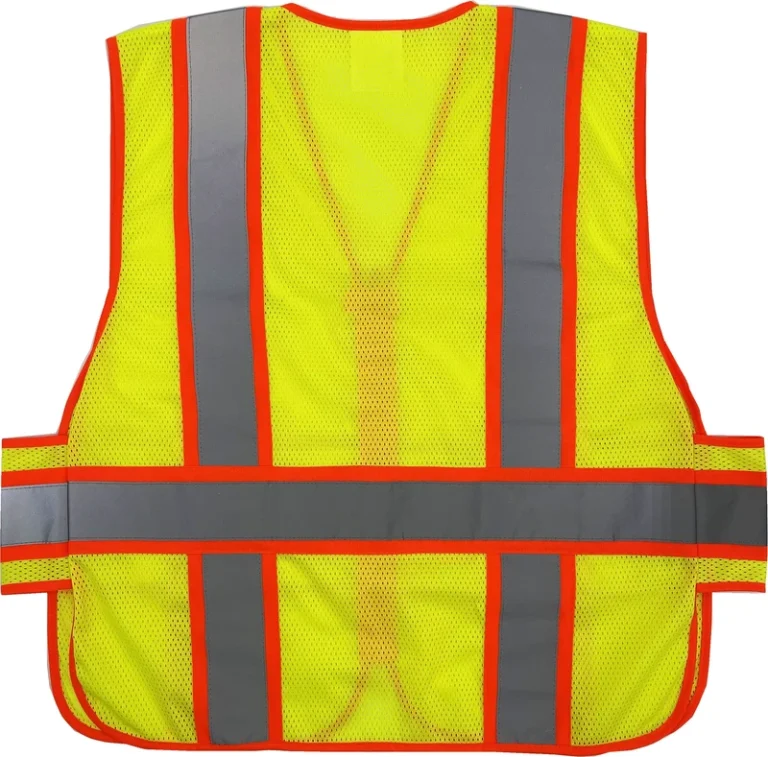 Hi-Vis-Reflective-ANSI-EN-ISO-Class-2-Safety-Vest-with-Multi-Pockets-and-Breathable-Mesh-for-Engineering-and-Security-Work