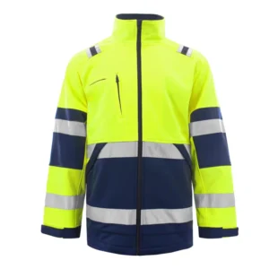 Hi Vis Reflective Breathable Softshell Jacket Men High Visibility Safety Workwear Construction
