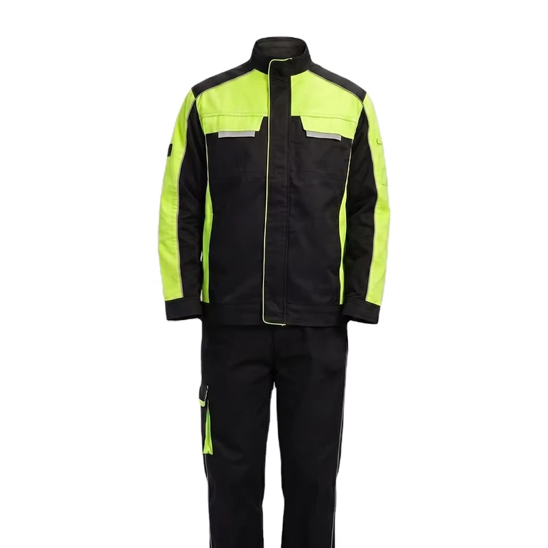 Hi Vis Reflective Construction Workwear Safety Work Clothes Suits Durable Safety Industrial Uniform for Road Workers