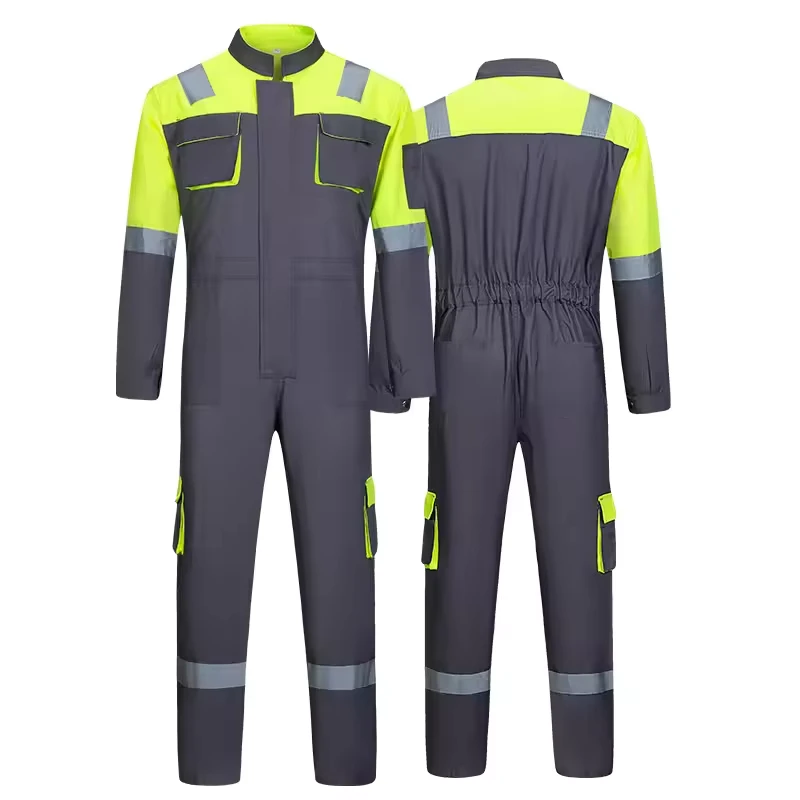 Hi-Vis Reflective Flame-Retardant Cotton Coverall for Industrial Construction Mining and Welding
