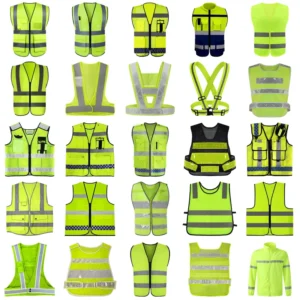 Hi-Vis Reflective Outdoor Construction Safety Vest with Pockets Sleeveless Reflective Clothing